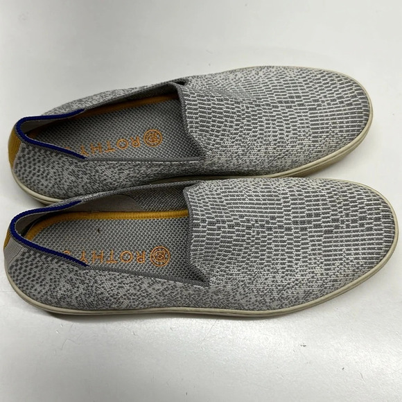 Rothy’s The Original Slip On Sneaker Shoes White Gray Opal Python Snake 9.5 - Picture 3 of 10
